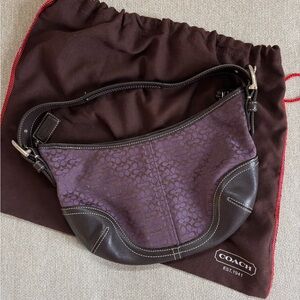 Coach 6351 Purple and Brown Shoulder Bag